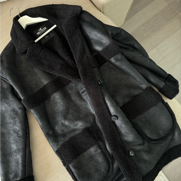 Hollister Co. LONG SHEARLING COAT - Classic coat - Picture 9 of 10